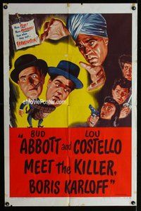 g011 ABBOTT & COSTELLO MEET KILLER BORIS KARLOFF one-sheet movie poster R56