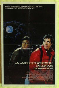g021 AMERICAN WEREWOLF IN LONDON one-sheet movie poster '81 John Landis