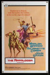 g030 APPALOOSA one-sheet movie poster '66 Marlon Brando, Anjanette Comer