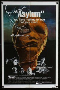 g044 ASYLUM one-sheet movie poster '72 Peter Cushing, Britt Ekland, Bloch