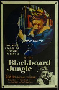 g088 BLACKBOARD JUNGLE one-sheet movie poster '55 Richard Brooks classic!