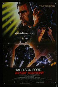 g089 BLADE RUNNER one-sheet movie poster '82 Harrison Ford, Alvin artwork!
