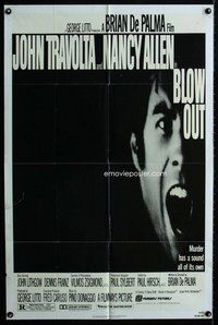 g092 BLOW OUT one-sheet movie poster '81 John Travolta, Brian De Palma