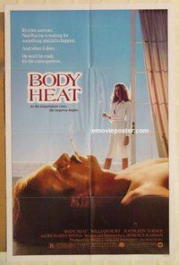 g095 BODY HEAT one-sheet movie poster '81 William Hurt, Turner, Crenna