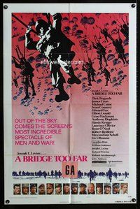 g099 BRIDGE TOO FAR style B one-sheet movie poster '77 Michael Caine, Connery