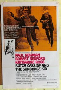 g104 BUTCH CASSIDY & THE SUNDANCE KID one-sheet movie poster '69 Newman