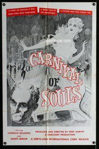 g111 CARNIVAL OF SOULS one-sheet movie poster '62 cool Germain horror art!