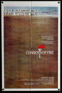 g116 CHARIOTS OF FIRE one-sheet movie poster '81 English, Olympic running!