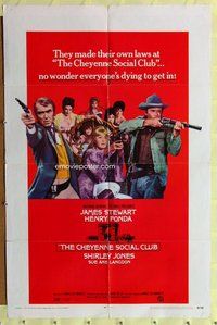 g118 CHEYENNE SOCIAL CLUB one-sheet movie poster '70 Jimmy Stewart, Fonda