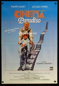 g121 CINEMA PARADISO int'l 1sh '90 Nuovo Cinema Paradiso, Giuseppe Tornatore, Philippe Noiret!
