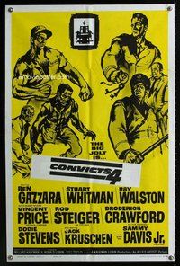 g138 CONVICTS 4 style B one-sheet movie poster '62 Reprieve, artwork style!