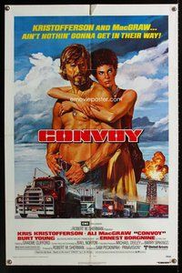 g139 CONVOY one-sheet movie poster '78 Kris Kristofferson, Ali McGraw