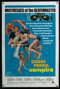 g145 COUNT YORGA VAMPIRE one-sheet movie poster '70 Robert Quarry, AIP