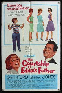 g149 COURTSHIP OF EDDIE'S FATHER one-sheet movie poster '63 Glenn Ford