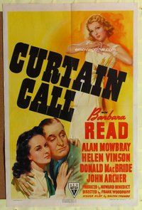 g153 CURTAIN CALL one-sheet movie poster '40 precursor of The Producers!