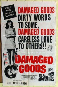 g679 VD one-sheet movie poster '61 venereal disease classic, Damaged Goods!