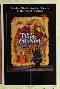 g156 DARK CRYSTAL one-sheet movie poster '82 Henson, Frank Oz, Amsel art!