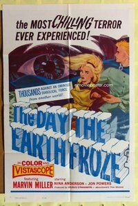 g160 DAY THE EARTH FROZE one-sheet movie poster '59 most chilling terror!