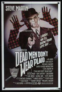 g161 DEAD MEN DON'T WEAR PLAID one-sheet movie poster '82 Steve Martin