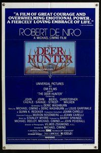 g163 DEER HUNTER one-sheet movie poster '78 Robert De Niro, pre-Awards!