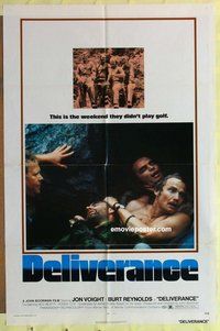 g164 DELIVERANCE one-sheet movie poster '72 Jon Voight, Burt Reynolds