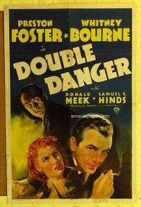 g173 DOUBLE DANGER one-sheet movie poster '38 Preston Foster