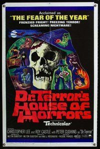 g177 DR TERROR'S HOUSE OF HORRORS one-sheet movie poster '65 Chris Lee