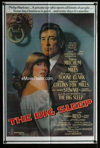 g082 BIG SLEEP English one-sheet movie poster '78 Robert Mitchum, Amsel art!