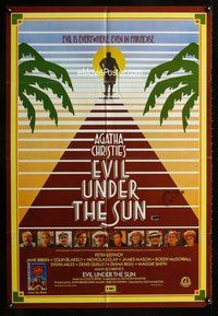 g191 EVIL UNDER THE SUN English one-sheet movie poster '82 Agatha Christie
