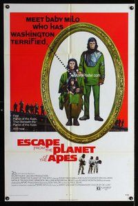 g187 ESCAPE FROM THE PLANET OF THE APES one-sheet movie poster '71 McDowall