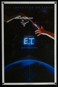 g188 ET one-sheet movie poster '82 Steven Spielberg, John Alvin artwork!