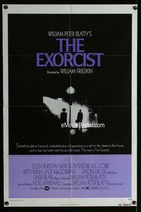 g193 EXORCIST one-sheet movie poster '74 William Friedkin, Max Von Sydow