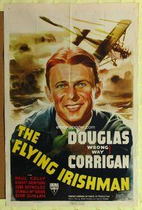 g218 FLYING IRISHMAN one-sheet movie poster '39 Douglas Wrong Way Corrigan