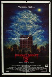 g228 FRIGHT NIGHT 2 int'l one-sheet movie poster '89 the suckers are back!