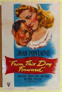 g231 FROM THIS DAY FORWARD one-sheet movie poster '46 pretty Joan Fontaine