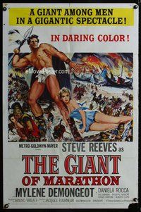 g252 GIANT OF MARATHON one-sheet movie poster '60 Steve Reeves, Mario Bava
