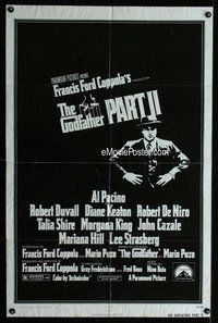 g270 GODFATHER 2 one-sheet movie poster '74 De Niro, Coppola, Al Pacino