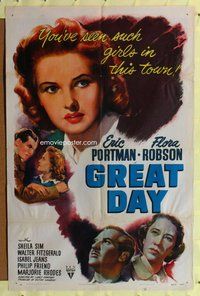 g280 GREAT DAY one-sheet movie poster '46 Eric Portman, Flora Robson