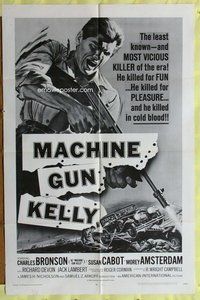 g409 MACHINE GUN KELLY one-sheet movie poster R68 Charles Bronson, AIP