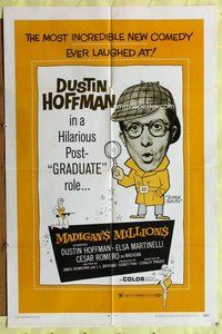 g412 MADIGAN'S MILLIONS one-sheet movie poster '70 detective Dustin Hoffman