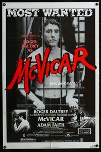 g434 McVICAR style A one-sheet movie poster '81 Roger Daltrey, crime bio!
