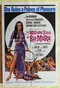 g443 MILLION EYES OF SU-MURU one-sheet movie poster '67 sexy Shirley Eaton!