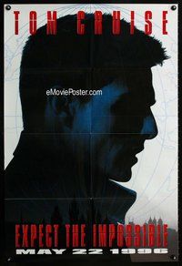 g446 MISSION IMPOSSIBLE teaser one-sheet movie poster '96 Tom Cruise