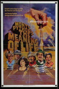 g452 MONTY PYTHON'S THE MEANING OF LIFE one-sheet movie poster '83 English!