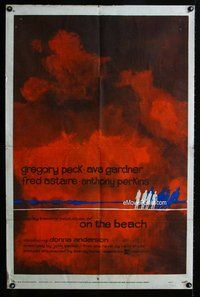 g477 ON THE BEACH one-sheet movie poster '59 rare end of world style B!