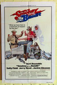 g566 SMOKEY & THE BANDIT one-sheet movie poster '77 Burt Reynolds, Field