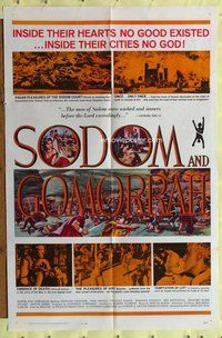 g567 SODOM & GOMORRAH one-sheet movie poster '63 Robert Aldrich, Angeli