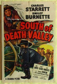 g572 SOUTH OF DEATH VALLEY one-sheet movie poster '49 Smiley Burnette