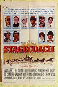 g584 STAGECOACH one-sheet movie poster '66 Norman Rockwell artwork!