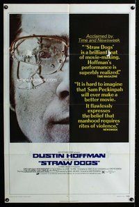 g603 STRAW DOGS style C one-sheet movie poster '72 Dustin Hoffman close up!